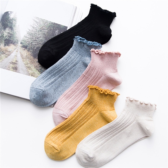 Accessories - 5 Pairs Women Cotton Socks